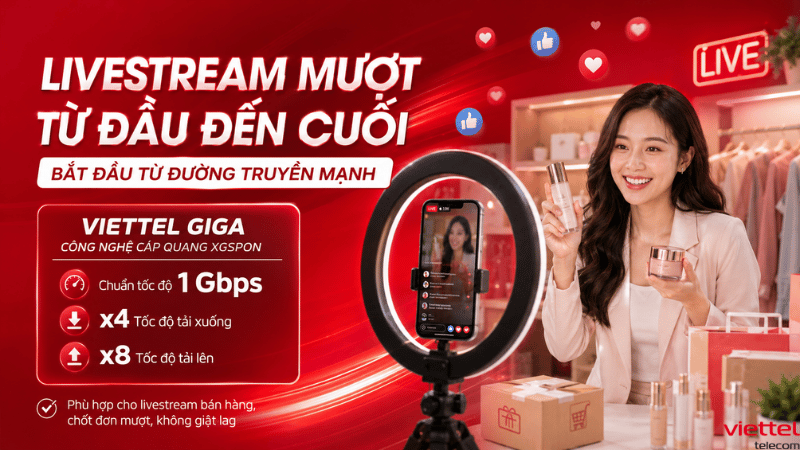 Xu Hướng Bán Hàng Số 2026: Muốn Livestream Mượt, Đơn Về Đều Phải Có Mạng Xịn