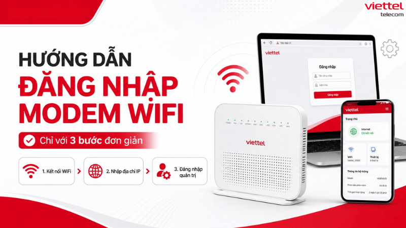 Hướng Dẫn Đăng Nhập Modem WiFi Chỉ Với 3 Bước Đơn Giản, Ai Cũng Làm Được