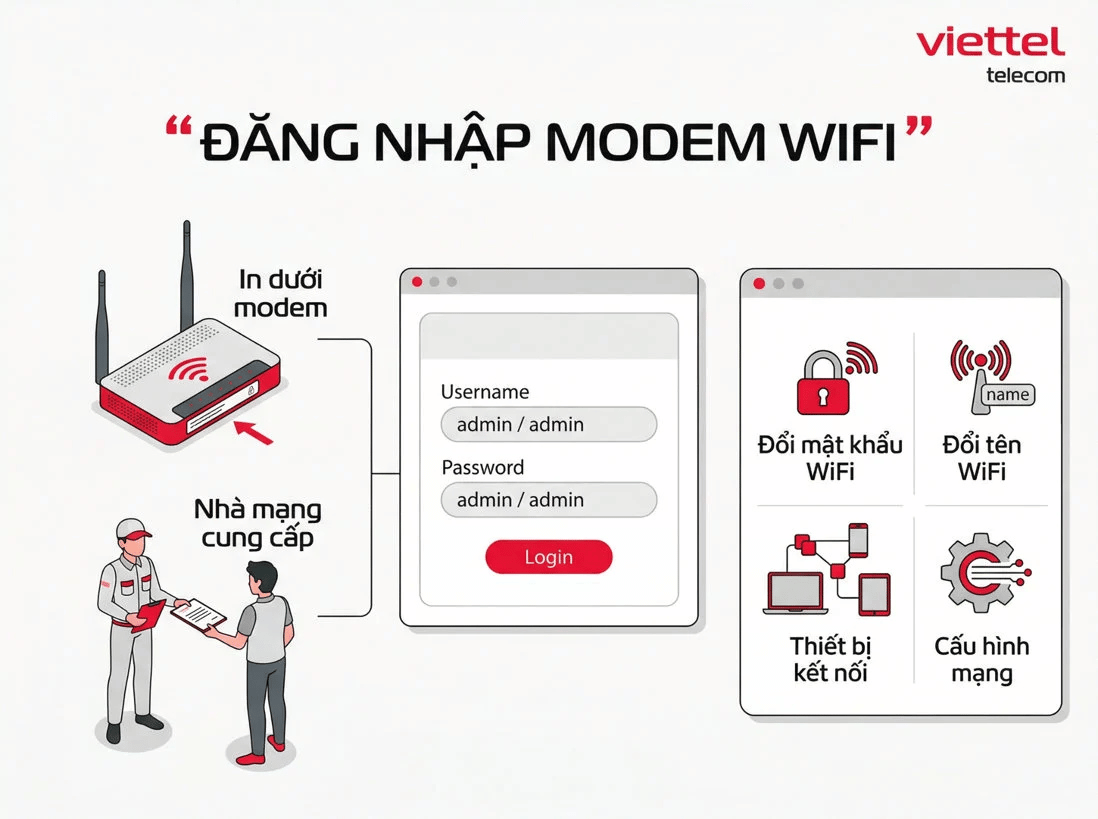 Bước 3: Đăng nhập vào modem