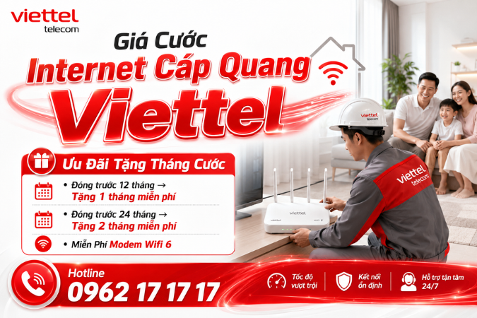 Giá Cước Internet Cáp Quang Viettel