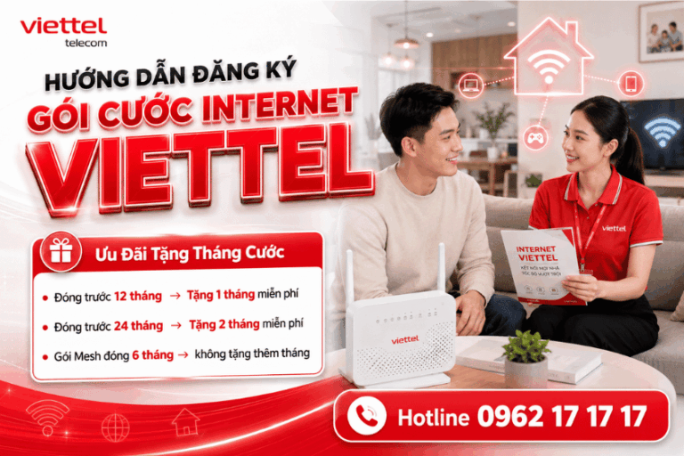 Gói cước lắp đặt mạng wifi internet cáp quang viettel