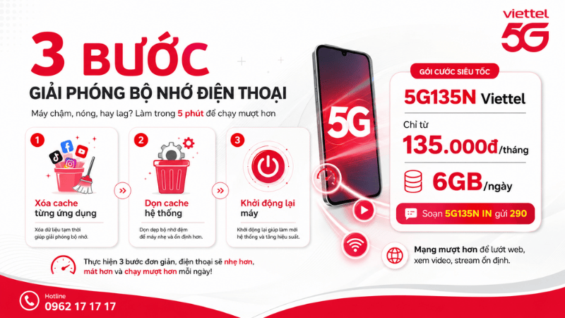 Điện Thoại Chậm, Nóng Máy, Hay Lag? Thử Ngay 3 Bước Dọn Bộ Nhớ