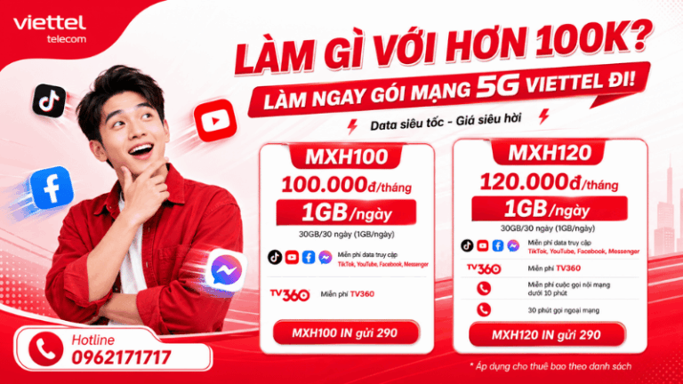 Gói MXH100 Và MXH120 Viettel
