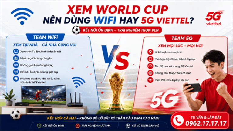 Xem World Cup Nên Dùng WiFi Hay 5G Viettel?