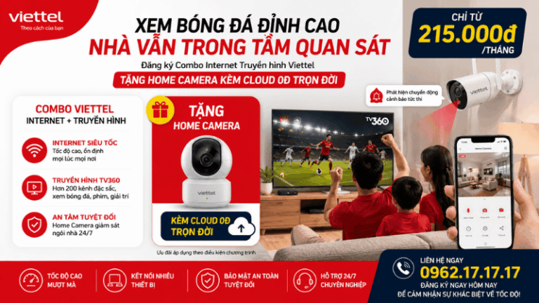 Combo Internet TV360 Camera Viettel