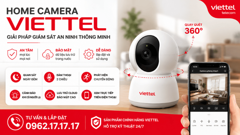 Home Camera Viettel - Giải Pháp Giám Sát An Ninh Thông Minh Cho Gia Đình Và Cửa Hàng