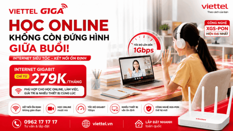 Viettel GIGA Cho Học Online