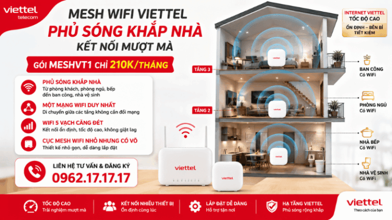 Gói MESHVT1 Viettel 210K/Tháng