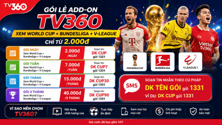 Gói Lẻ Add-On TV360