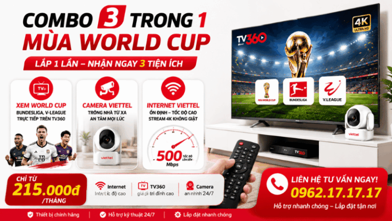 Combo Internet TV360 Camera Viettel