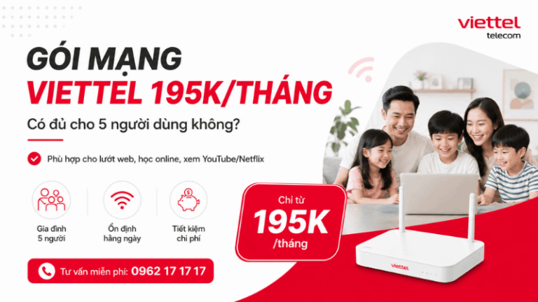Gói Mạng Viettel 195K/Tháng
