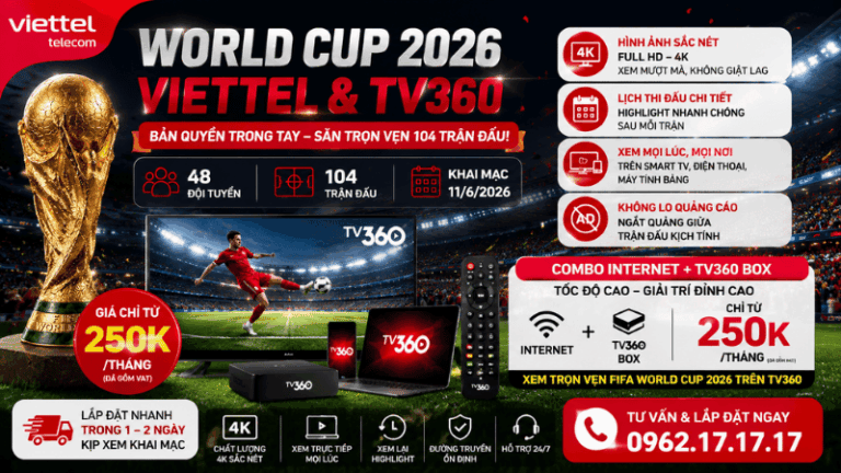 Combo Internet + TV360 Box Xem World Cup 2026