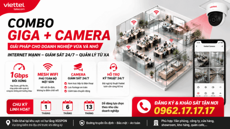 Combo GIGA + Camera Viettel Cho Doanh Nghiệp