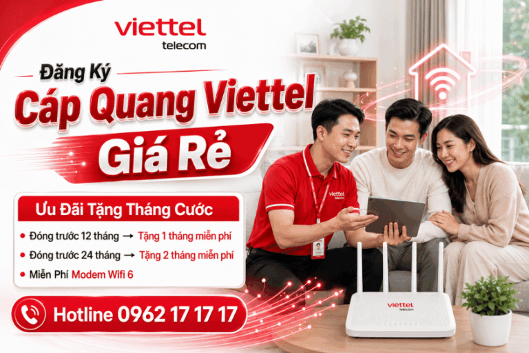 Đăng Ký Cáp Quang Viettel Giá Rẻ