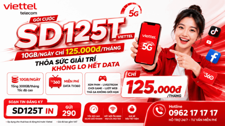 Gói Cước SD125T Viettel