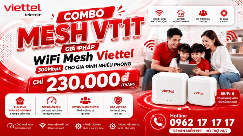 Combo MESH VT1T – Cả Nhà Kết Nối Liền Mạch, Giải Trí Không Gián Đoạn