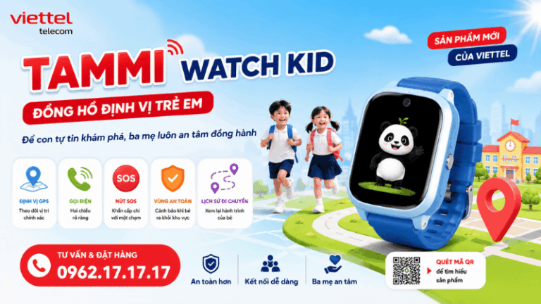 Tammi Watch Kid Viettel – Đồng Hồ Định Vị Trẻ Em