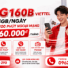 Gói 5G160B Viettel – 4GB/Ngày, Miễn Phí 100 Phút Ngoại Mạng Chỉ 160.000đ/Tháng