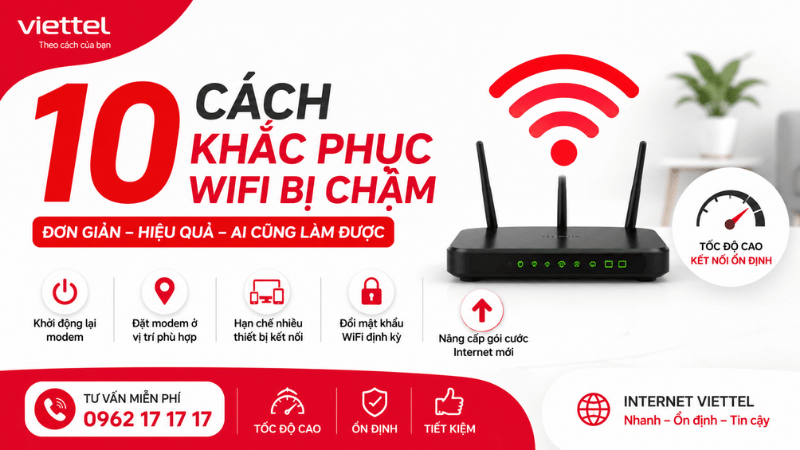 10 Cách Khắc Phục WiFi Bị Chậm Hiệu Quả – Mẹo Đơn Giản Giúp Mạng Luôn Ổn Định