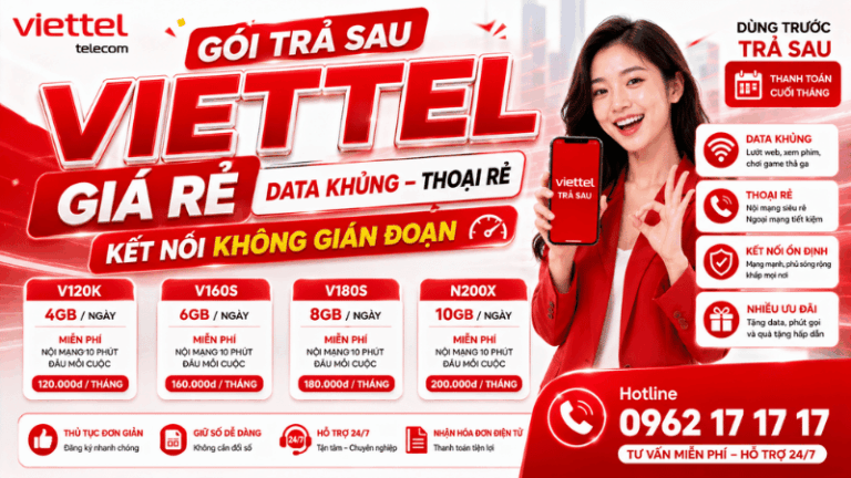 Gói Trả Sau Viettel Kết Nối Không Gián Đoạn