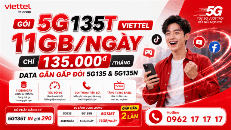 Gói 5G135T Viettel