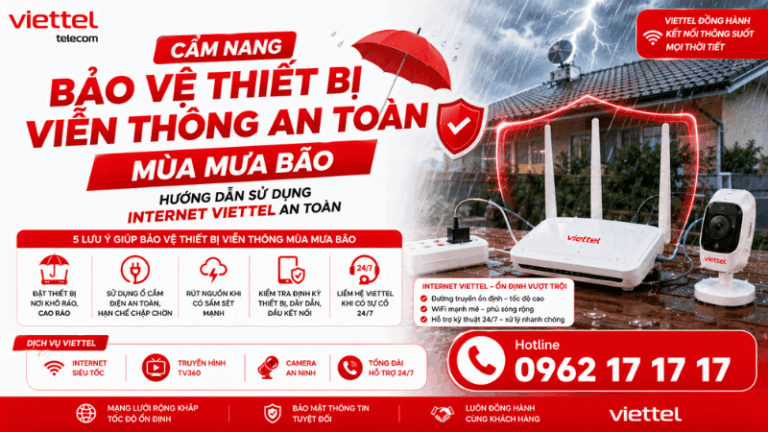 Cẩm Nang Bảo Vệ Thiết Bị Viễn Thông An Toàn Mùa Mưa Bão
