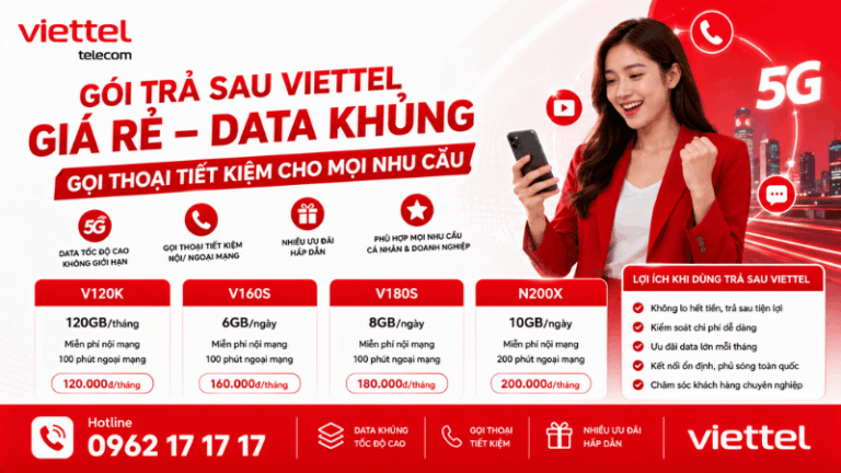 Gói Trả Sau Viettel Giá Rẻ