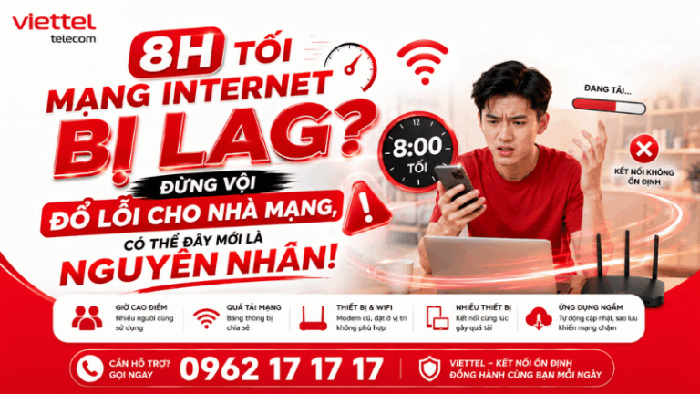 8h Tối Mạng Internet Bị Lag?