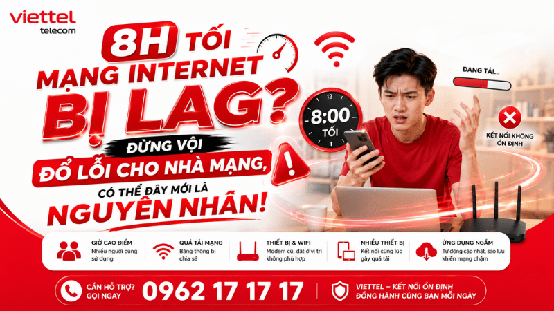 Vì Sao 8H Tối Mạng Internet Hay Bị Lag?