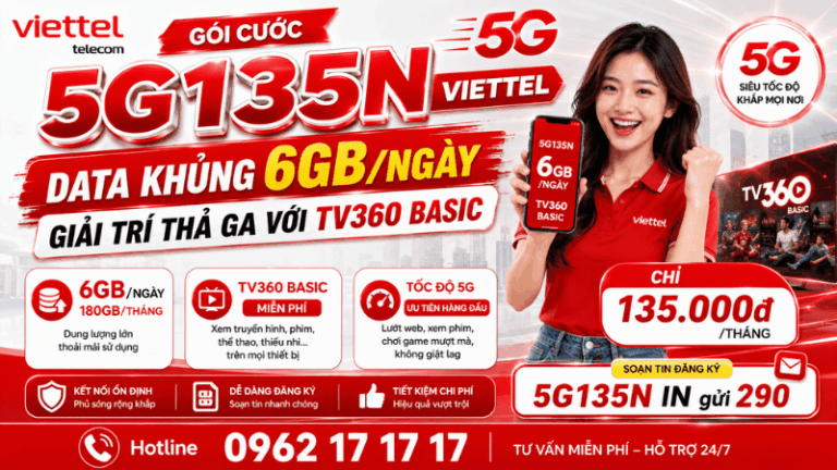 Gói Cước 5G135N Viettel