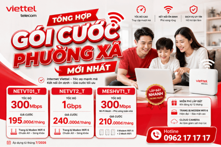 Tổng Hợp Gói Cước Viettel Phường Xã Mới Nhất