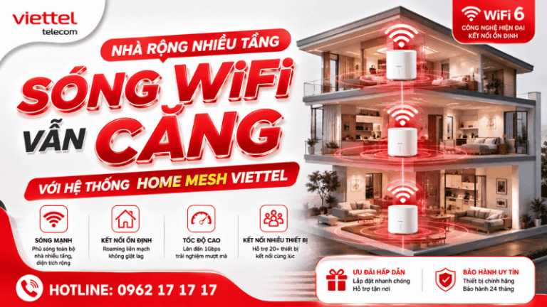 Nhà Rộng Nhiều Tầng – Sóng WiFi Vẫn Căng