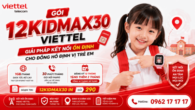 Gói 12KIDMAX30 Viettel