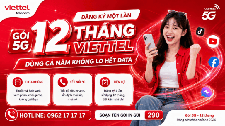 Gói 5G 12 Tháng Viettel