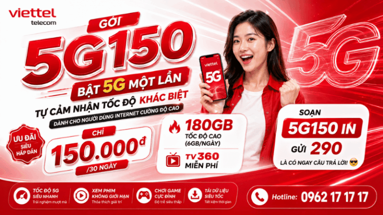 Gói 5G150 Viettel