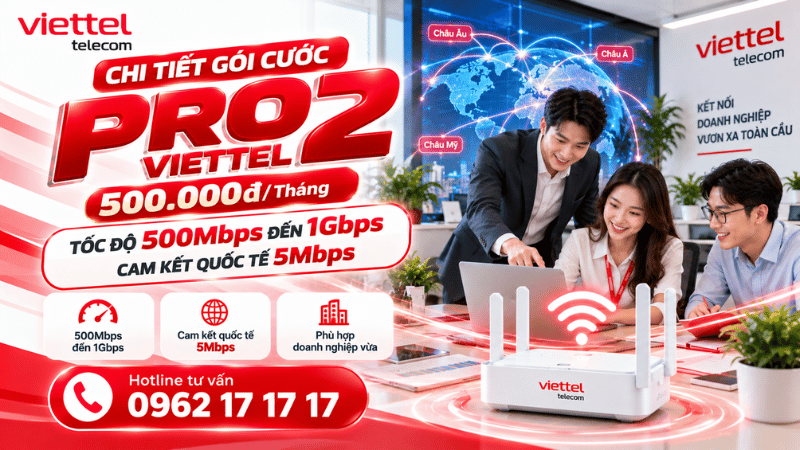 Chi tiết gói cước PRO2 Viettel