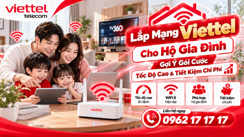 Lắp mạng Viettel cho hộ gia đình