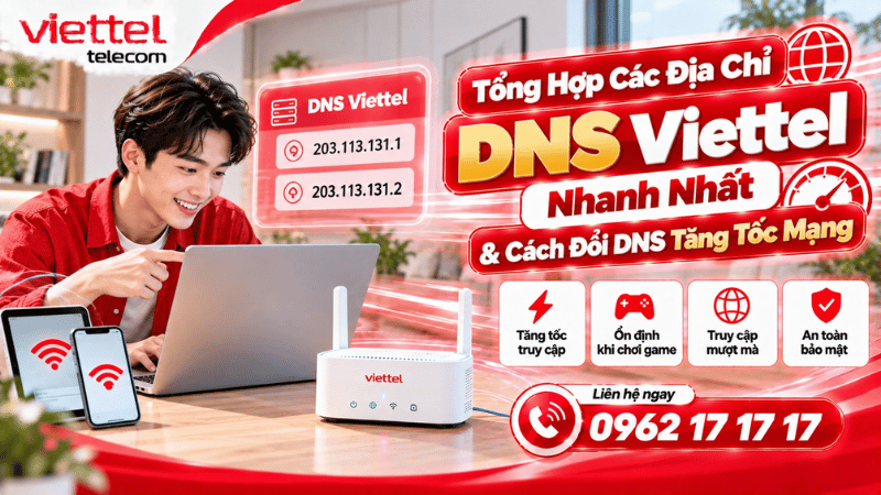 Tổng hợp các địa chỉ DNS Viettel